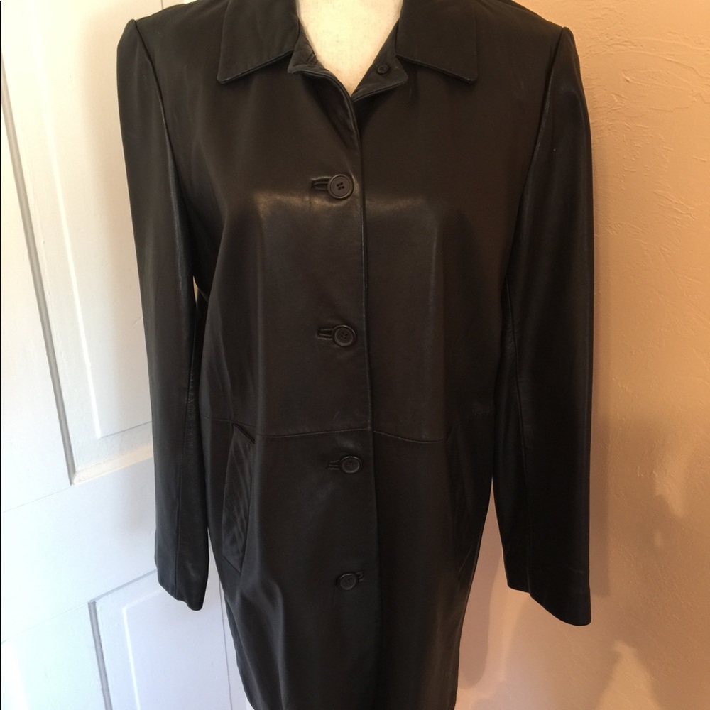 Leather coat